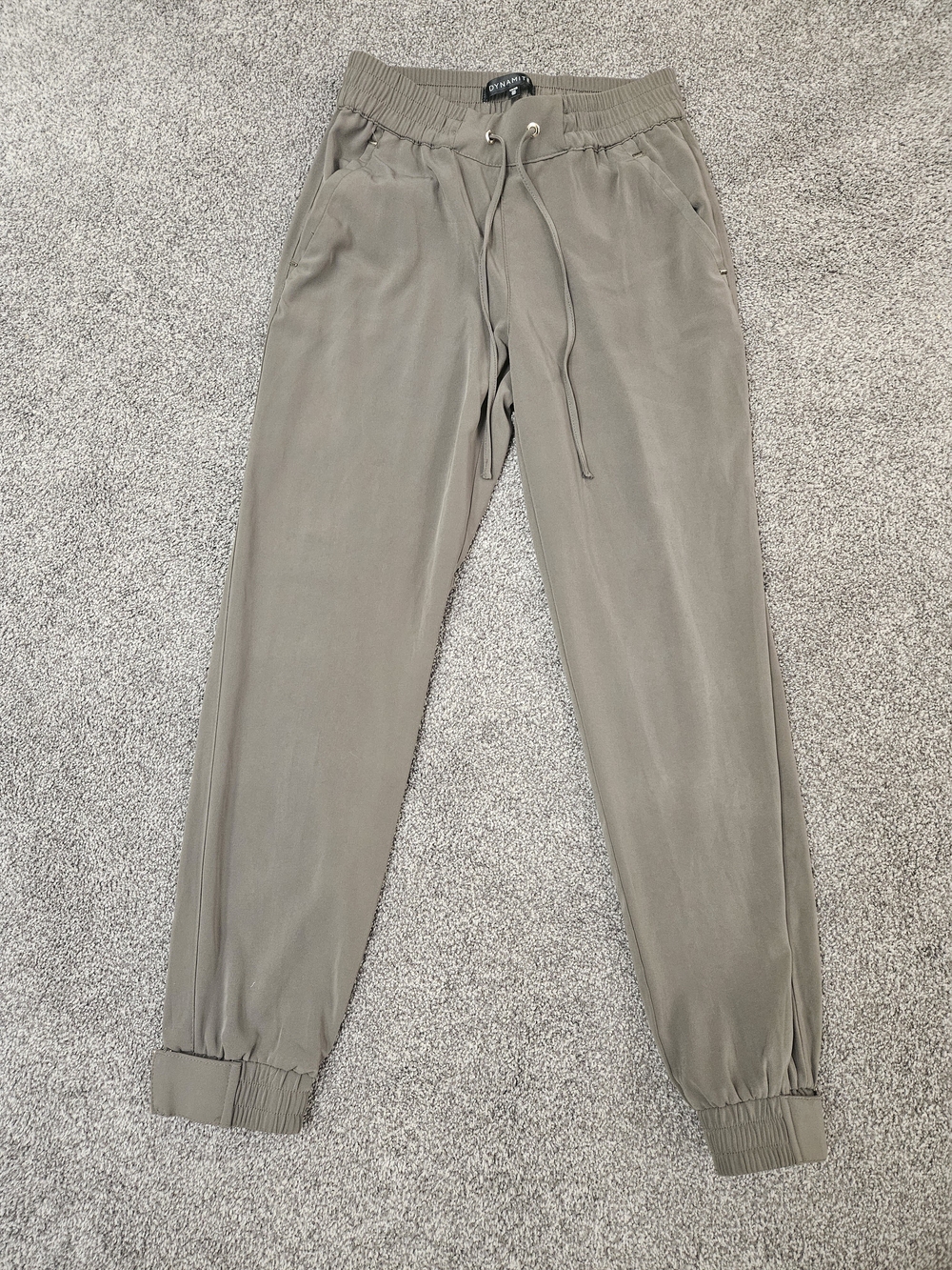 Olive Green Drawstring Jogger Pants